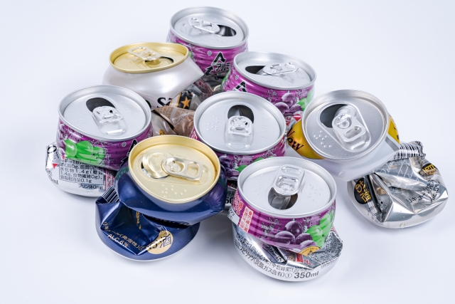 潰れたアルミ缶