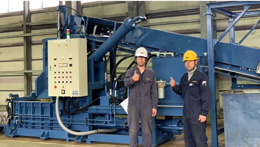 二方締めプレスラインを導入で作業環境を改善した事例